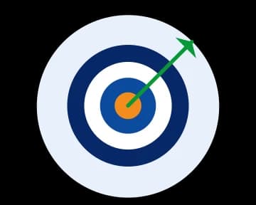 Illustration of a target with an arrow representing our mission